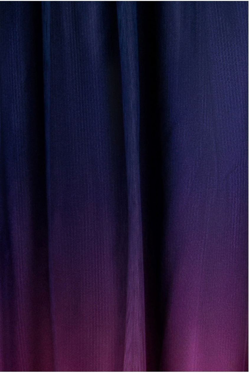 Sleeveless Ombre Pleated A-Line Maxi Dress - Pink Ombre by Goddiva