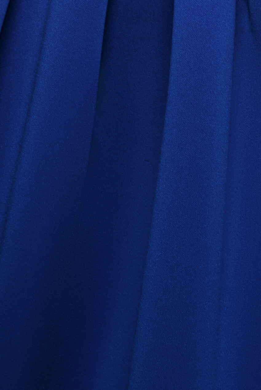 Scuba Foam Skater Midi Dress - Royal Blue by Goddiva