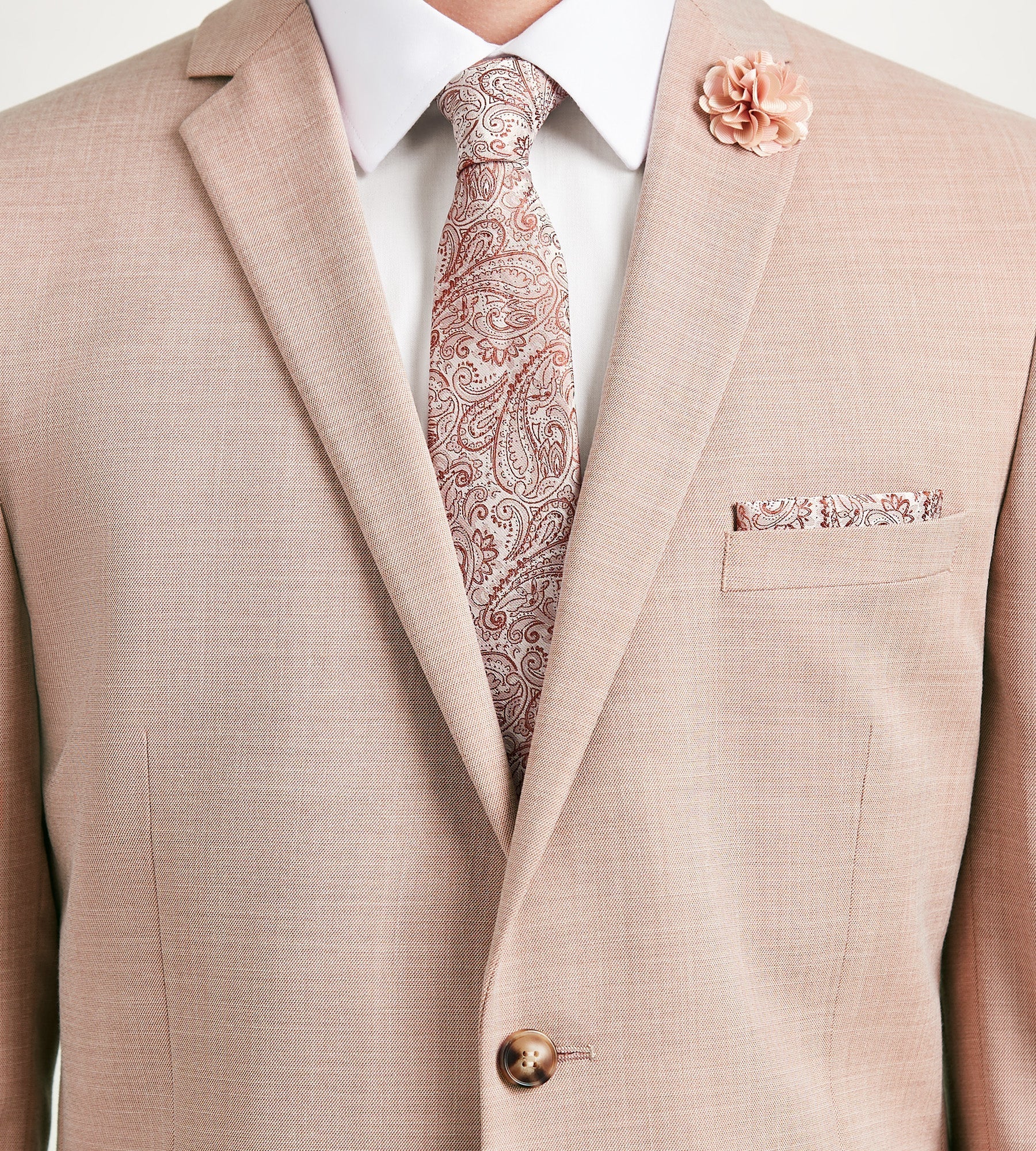 Modern Fit Pale Rose Solid Suit