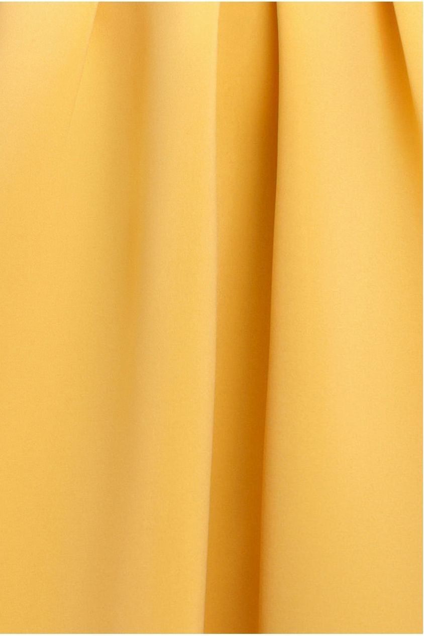 Scuba Foam Skater Midi Dress - Lemon by Goddiva