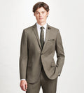 Modern Fit Light Brown Solid Suit