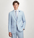 Modern Fit Light Blue Solid Suit